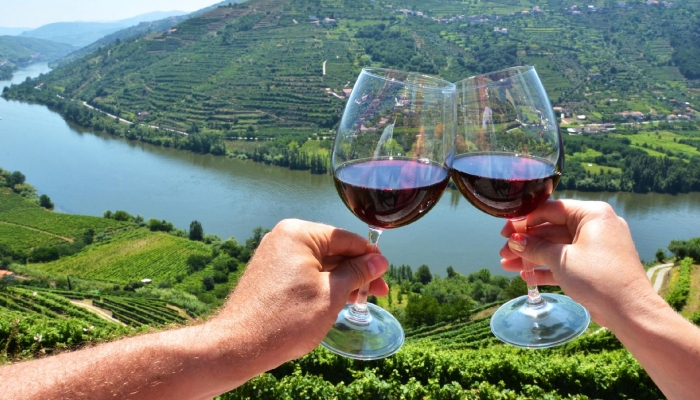 Prova do famoso Vinho do Porto nas margens do Rio Douro, uma experiência enológica única na região.